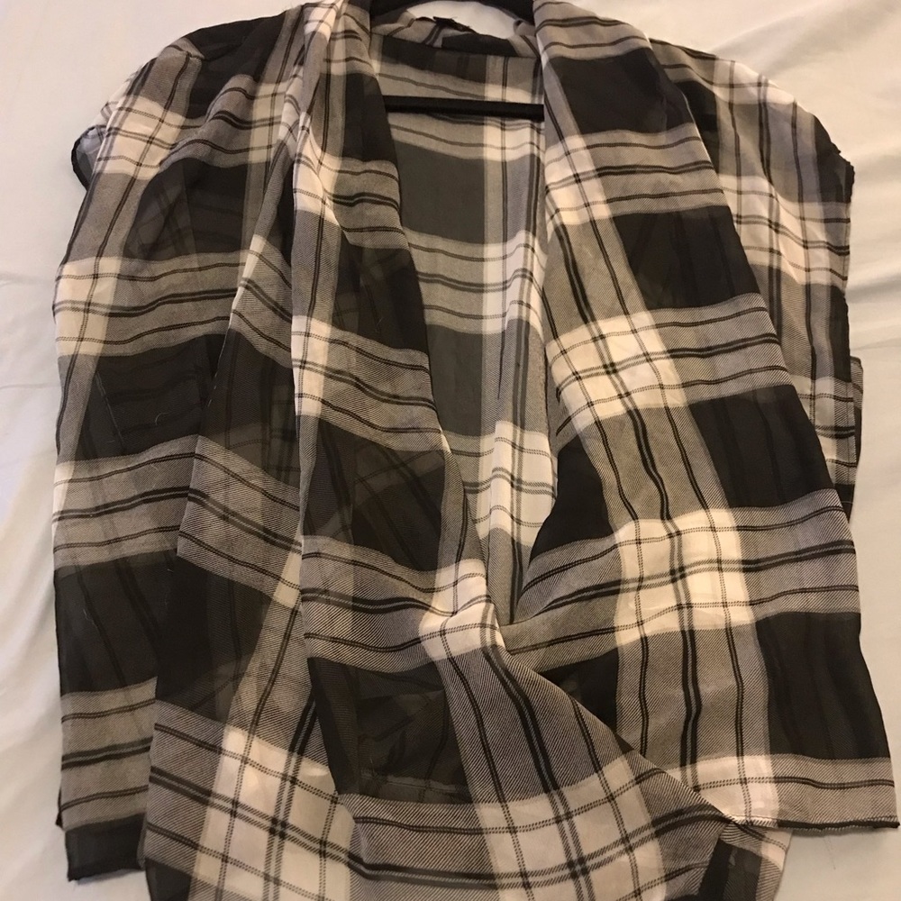 Sheer plaid top